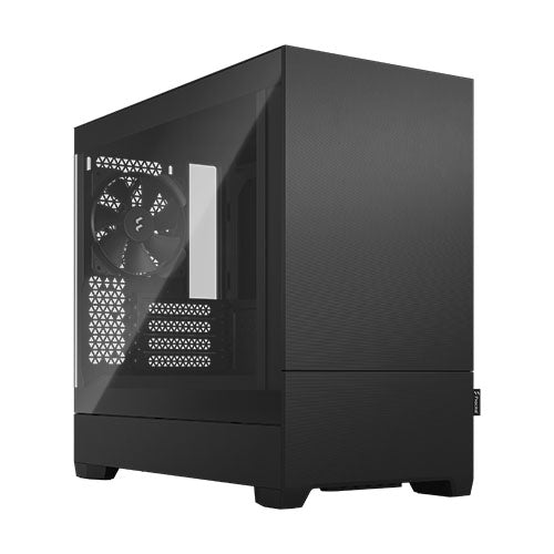 Fractal Design Pop Mini Silent (Black TG) Gaming Case w/ Clear Glass Window, Micro ATX, Sound-Damping Steel &amp; Foam, 3 Fans