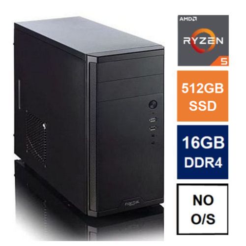 Spire MATX Tower PC, Vida Business Case, Ryzen 5 5600G, 16GB 3200MHz, 512GB SSD, Corsair 550W, No Optical, KB &amp; Mouse, No Operating System