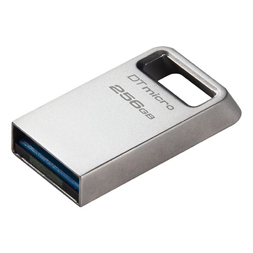 Kingston 256GB DataTraveler Micro Ultra-Small USB 3.2 Gen1 Memory Pen, Capless, Metal Casing, 200MB/s