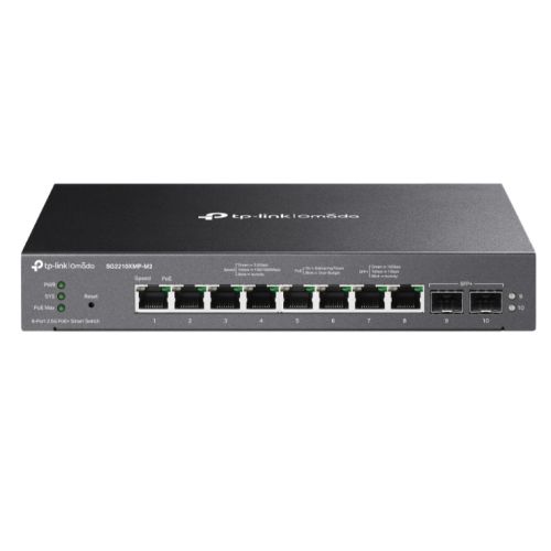 TP-LINK (SG2210XMP-M2) Omada 8-Port 2.5GBASE-T and 2-Port 10GE SFP+ Smart Switch with 8-Port PoE+