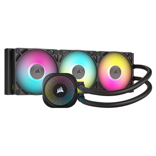 Corsair iCUE LINK TITAN 360 RX RGB Liquid CPU Cooler, RX120 RGB Magnetic Dome Fans, 20 LED Pump Head, iCUE LINK Hub Included, Black