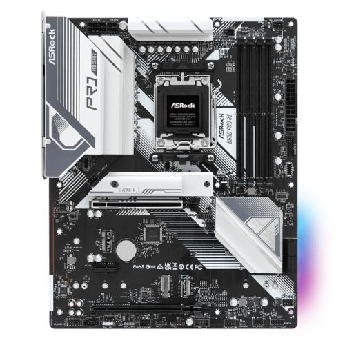 Asrock B650 PRO RS, AMD B650, AM5, ATX, 4 DDR5, HDMI, DP, 2.5G LAN, PCIe4, RGB, 3x M.2