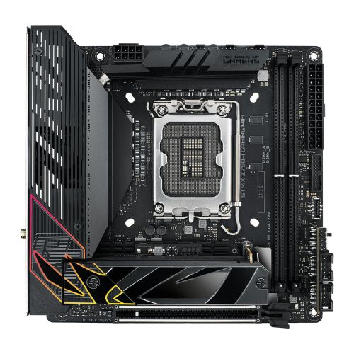 Asus ROG STRIX Z790-I GAMING WIFI, Intel Z790, 1700, Mini ITX, 2 DDR5, HDMI, 2 Thunderbolt, Wi-Fi 6E, 2.5G LAN, PCIe5, 2x M.2, ROG Strix Hive &amp; FPS-II Card