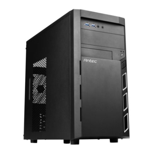 Antec VSK3000 Elite Micro ATX Case, 12cm Fan, USB 3.0, Black