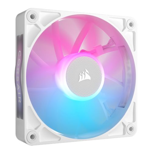 Corsair iCUE LINK RX120 RGB 12cm PWM Case Fan, 8 ARGB LEDs, Magnetic Dome Bearing, 2100 RPM, White, Single Fan Expansion Kit