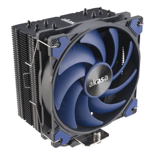 Akasa Alucia H4 Plus Heatsink &amp; Fan, Intel &amp; AMD Sockets, 4-Heatpipe, 12cm PWM Fan, Hydro Dynamic Bearing, 185W TDP