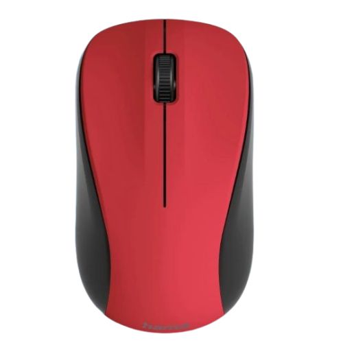 Hama MW-300 V2 Wireless Optical Mouse, 3 Buttons, Quiet, Ambidextrous, Red/Black