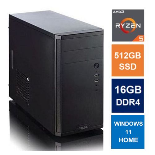 Spire MATX Tower PC, Vida Business Case, Ryzen 5 5600G, 16GB 3200MHz, 512GB SSD, Corsair 550W, No Optical, KB &amp; Mouse, Windows 11 Home