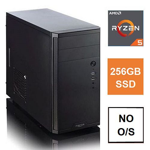 Spire MATX Tower PC, Fractal Core 1100 Case, Ryzen 5 4600G, 8GB 3200MHz, 256GB SSD, Bequiet 550W, No Optical, KB & Mouse, No Operating System - Baztex Tower, SFF & Barebone PCs