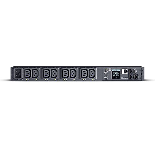 CyberPower PDU41005 Switched Power Distribution Unit, 1U Rackmount, 1x IEC C20 Input, 8 Outlets, Real-Time Local/Remote Monitoring &amp; Switching, LCD Display