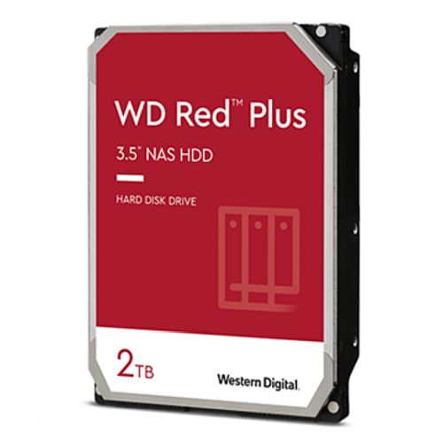 WD 3.5&quot;, 2TB, SATA3, Red Plus NAS Hard Drive, 5400RPM, 64MB Cache, OEM