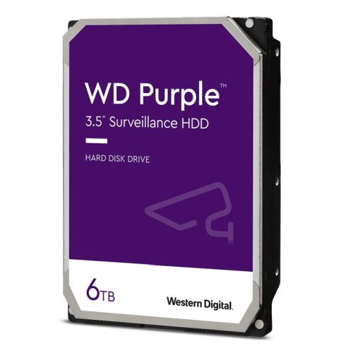 WD 3.5&quot;, 6TB, SATA3, Purple Surveillance Hard Drive, 256MB Cache, OEM