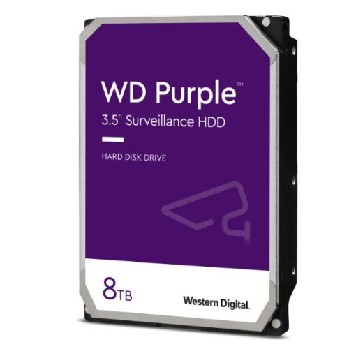 WD 3.5&quot;, 8TB, SATA3, Purple Surveillance Hard Drive, 256MB Cache, OEM