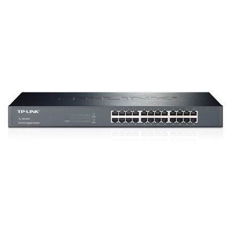 TP-LINK (TL-SG1024) 24-Port Gigabit Unmanaged  Rackmount Switch, Steel Case