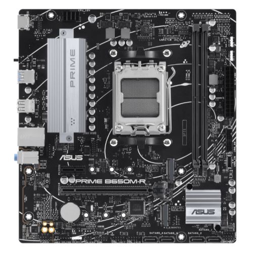 Asus PRIME B650M-R, AMD B650, AM5, Micro ATX, 2 DDR5, HDMI, 2.5G LAN, PCIe4, 2x M.2