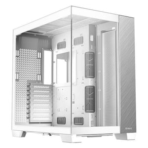 Antec C8 Aluminium Gaming Case w/ Glass Side & Front, E-ATX, Dual Chamber, Mesh Panels, USB-C, White