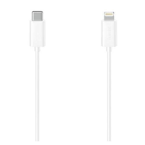 Hama Charging/Data USB-C to Lightning Cable, 480Mbps, 1.5 Metre, White