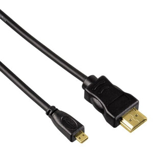 Hama High Speed HDMI Male to HDMI Type-D (Micro) Male Cable, Ethernet, Gold-Plated, 0.5 Metre