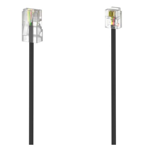 Hama DSL Connection Cable, RJ11 (6p4c) to RJ45 (8p4c), 3 Metres, Black