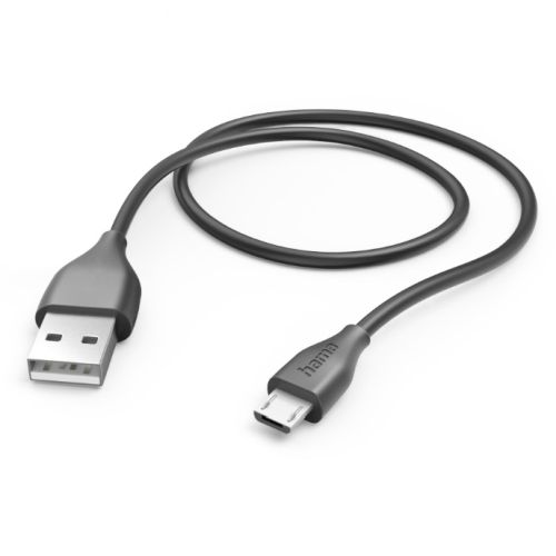 Hama USB-A to Micro USB Quick Charging Cable, USB 2.0, 1.5 Metre, Black