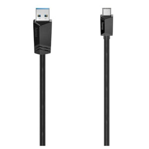 Hama USB-A to USB-C Cable, USB 3.2 Gen1, 1.5 Metre, Black