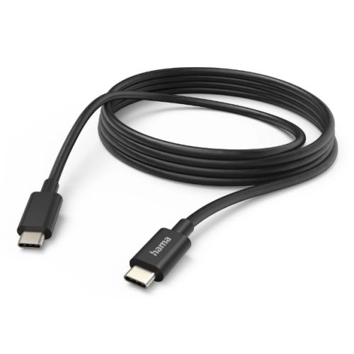 Hama USB-C to USB-C Quick Charging Cable, USB 2.0, 3 Metre, Black