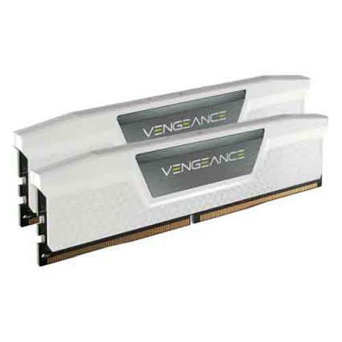 Corsair Vengeance 64GB Kit (2 x 32GB), DDR5, 5600MHz (PC5-44800), CL40, 1.25V, XMP 3.0, PMIC, DIMM Memory, White