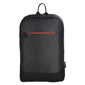 Hama Manchester Laptop Backpack, Up to 15.6", USB Charging Port, Padded Compartment, Organiser, Front Pockets, Trolley Strap, Black