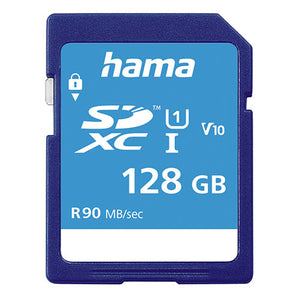 Hama 128GB SDXC Card, UHS-I Class 10, 90MB/s