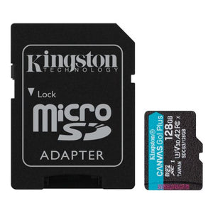 Kingston 128GB Canvas Go! Plus Micro SDXC Card with SD Adapter, UHS-I Class 10, U3, A2 App Performance, 170MB/s