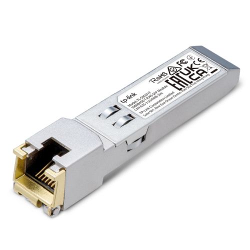 TP-LINK (TL-SM331T) 1000BASE-T RJ45 SFP Module, Support TX Disable, 	100m Reach Over Cat5e or Above, Hot-Pluggable