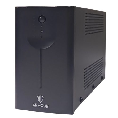 Armour 650VA UPS, 390W, LED Indicators, 2x UK Plug, 2x RJ45, USB