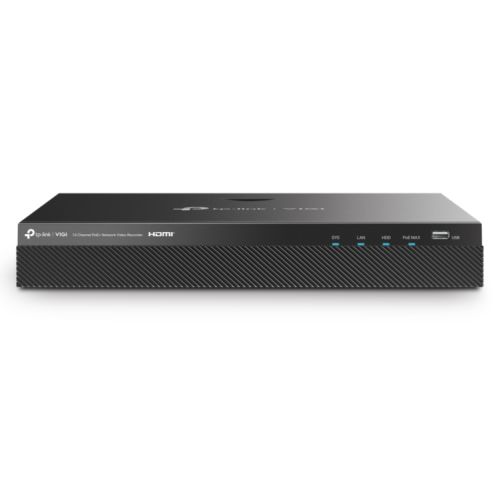 TP-LINK (VIGI NVR2016H-16MP) 16 Channel PoE+ Network Video Recorder, 16-Channel Live View, 4K HDMI Output, 140W PoE Budget, 2x SATA, H.265+