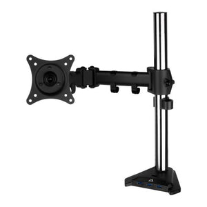 Arctic Z1 Pro Gen 3 Single Monitor Arm with 4-Port USB 3.0 Hub, up to 43" Monitors / 49" Ultrawide, 180° Swivel, 360° Rotation - Baztex Monitor Arms / Brackets