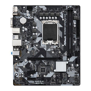 Asrock B760M-HDV/M.2 D4, Intel B760, 1700, Micro ATX, 2 DDR4, VGA, HDMI, DP, GB LAN, PCIe4, 2x M.2 - Baztex Motherboards