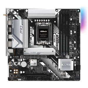 Asrock B760M PRO RS/D4 WIFI, Intel B760, 1700, Micro ATX, 4 DDR4, HDMI, DP, Wi-Fi 6E, 2.5G LAN, PCIe4, 2x M.2, RGB