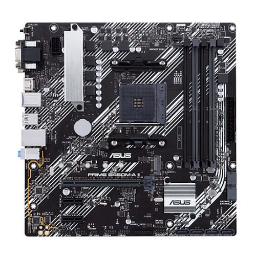 Asus PRIME B450M-A II, AMD B450, AM4, Micro ATX, 4 DDR4, VGA, DVI, HDMI, RGB Header, M.2 - Baztex Motherboards