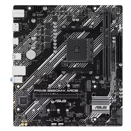 Asus PRIME B550M-K ARGB, AMD B550, AM4, Micro ATX, 2 DDR4, HDMI, DP, PCIe4, 2x M.2 - Baztex Motherboards