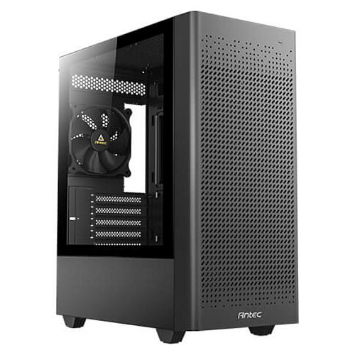 Antec NX500M Gaming Case w/ Glass Window, Micro ATX, 1 Fan, Mesh Front, 360mm Radiator Support, USB-C, Black - Baztex Cases
