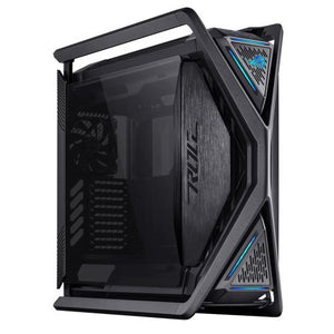 Asus ROG Hyperion GR701 Gaming Case w/ Glass Windows, E-ATX, 4x 14cm Fans, Dual 420mm Radiator Support, USB-C (60W FC), Fan Hub & Lighting Panel, Black - Baztex Cases