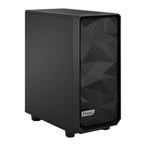 Fractal Design Meshify 2 Compact (Black Solid) Gaming Case, ATX, Angular Mesh Front, 3 Fans, Detachable Front Filter, USB-C - Baztex Cases