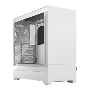 Fractal Design Pop Silent (White TG) Gaming Case w/ Clear Glass Window, ATX, Sound-Damping & Steel Foam, 3 Fans - Baztex Cases