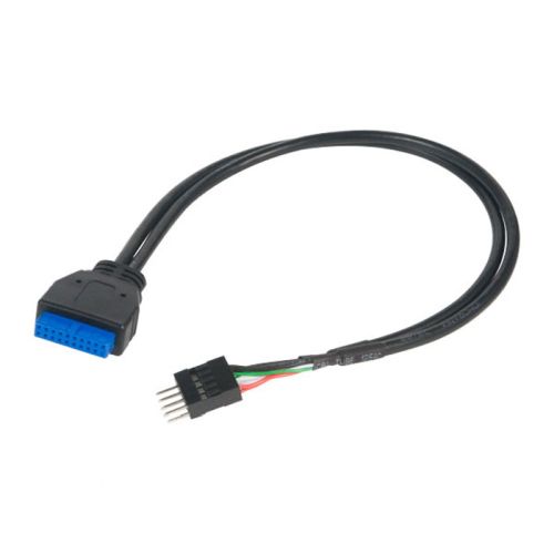 Akasa USB 3.0 to USB 2.0 Adapter Cable, USB 3.0 19-pin male to USB 2.0 internal 9-pin, 30cm - Baztex USB