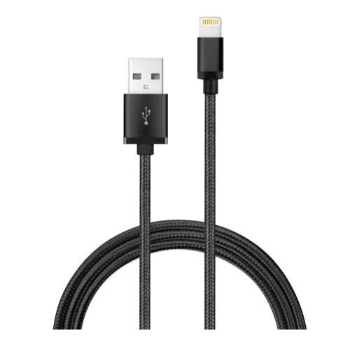 Lite-AM Lightning Cable, Data/Charge, USB 2.0, Braided, 2 Metre - Baztex Apple Lightning