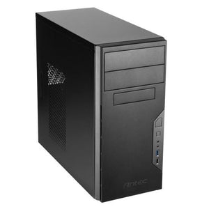 Antec VSK3000B U3/U2 Micro ATX Case, No PSU, 9.2cm Fan, USB 3.0, Black with Black Interior - Baztex Cases