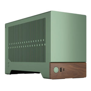 Fractal Design Terra Jade SFF PC Case, Mini ITX, Walnut Front, Anodized Aluminium Exterior, 322mm GPU Support, Requires SFX/SFX-L PSU, USB-C - Baztex Cases