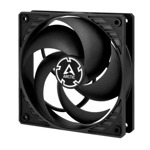 Arctic P12 12cm Pressure Optimised PWM Case Fan, Black, Fluid Dynamic - Baztex Cooling
