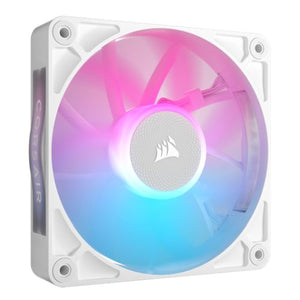 Corsair iCUE LINK RX120 RGB 12cm PWM Case Fan, 8 ARGB LEDs, Magnetic Dome Bearing, 2100 RPM, White, Single Fan Expansion Kit