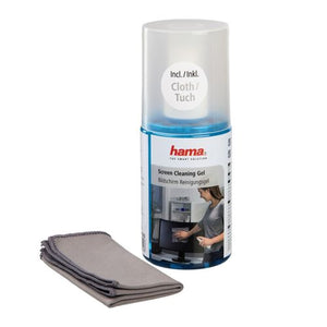 Hama Screen Cleaning Gel, 200ml, Microfibre Cloth Included