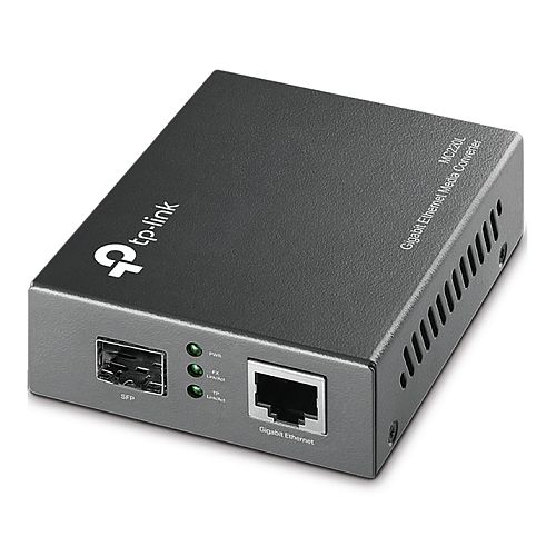 TP-LINK (MC220L) Gigabit SFP Media Converter, 1x GB Auto-Negotiation RJ45, Half-Duplex / Full-Duplex - Baztex Media Converters/Racks